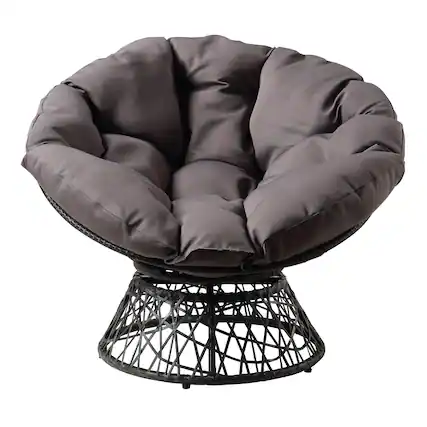 Front. OSP Home Furnishings - Papasan Chair - Gray.