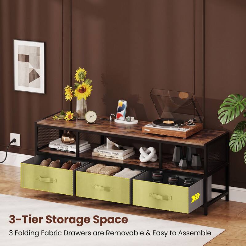 WOKA 2 CALCDE ML worn That's

SCANDINAVIAN DESIGN MID-CENTURY MODERN

3-Tier Storage Space
3 Folding Fabric Drawers are Removable & Easy to Assemble