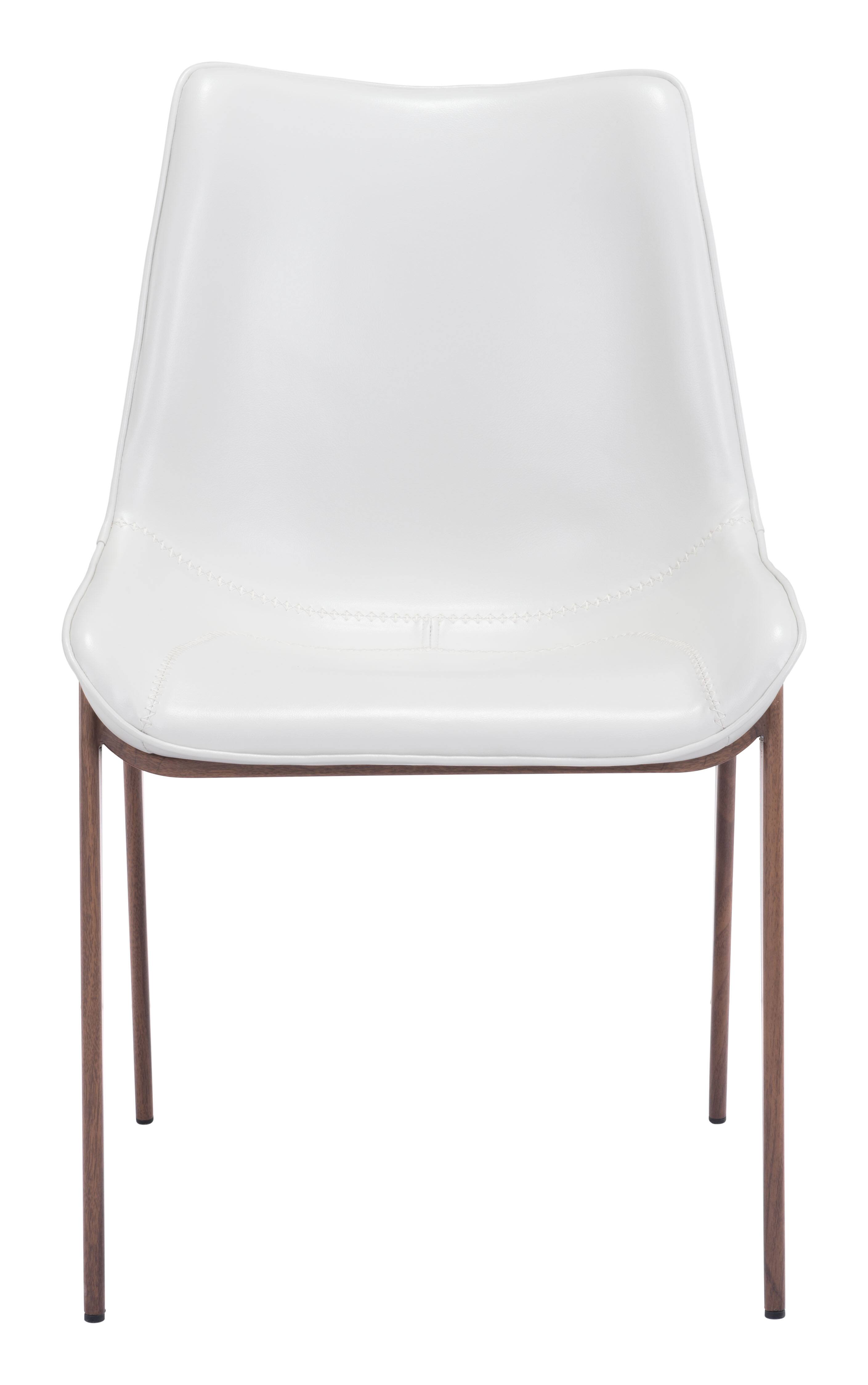 Alt View 1. Hivvago - Magnus Dining Chair (Set of 2) White & Walnut - White & Walnut.
