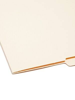 Alt View 2. Smead -  Recycled End Tab File Folder, Straight Cut, Letter Size, Manila, 100/Box  - Manila.