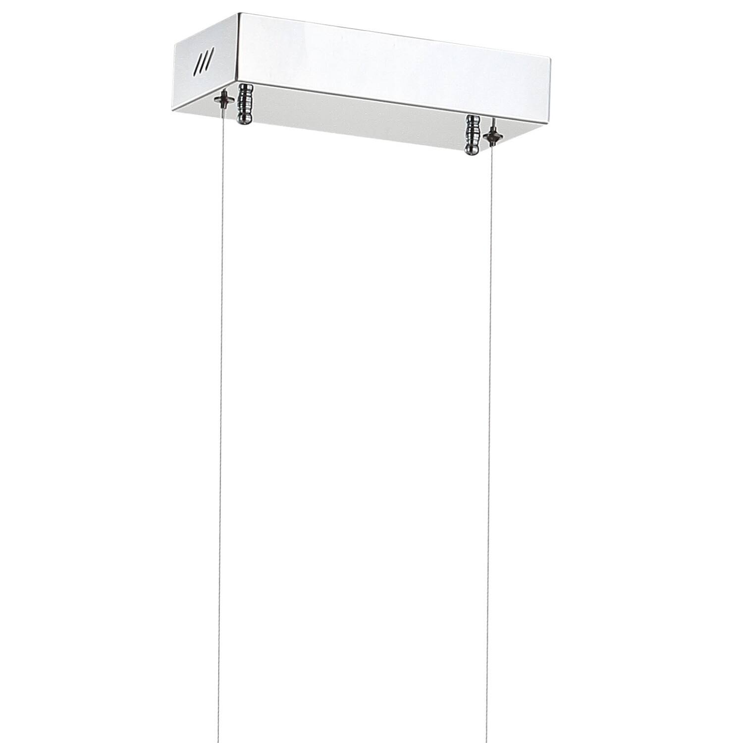 Alt View 5. Jonathan Y - Ned 39" Dimmable Adjustable Integrated LED Metal Linear Pendant, Chrome - Chrome.