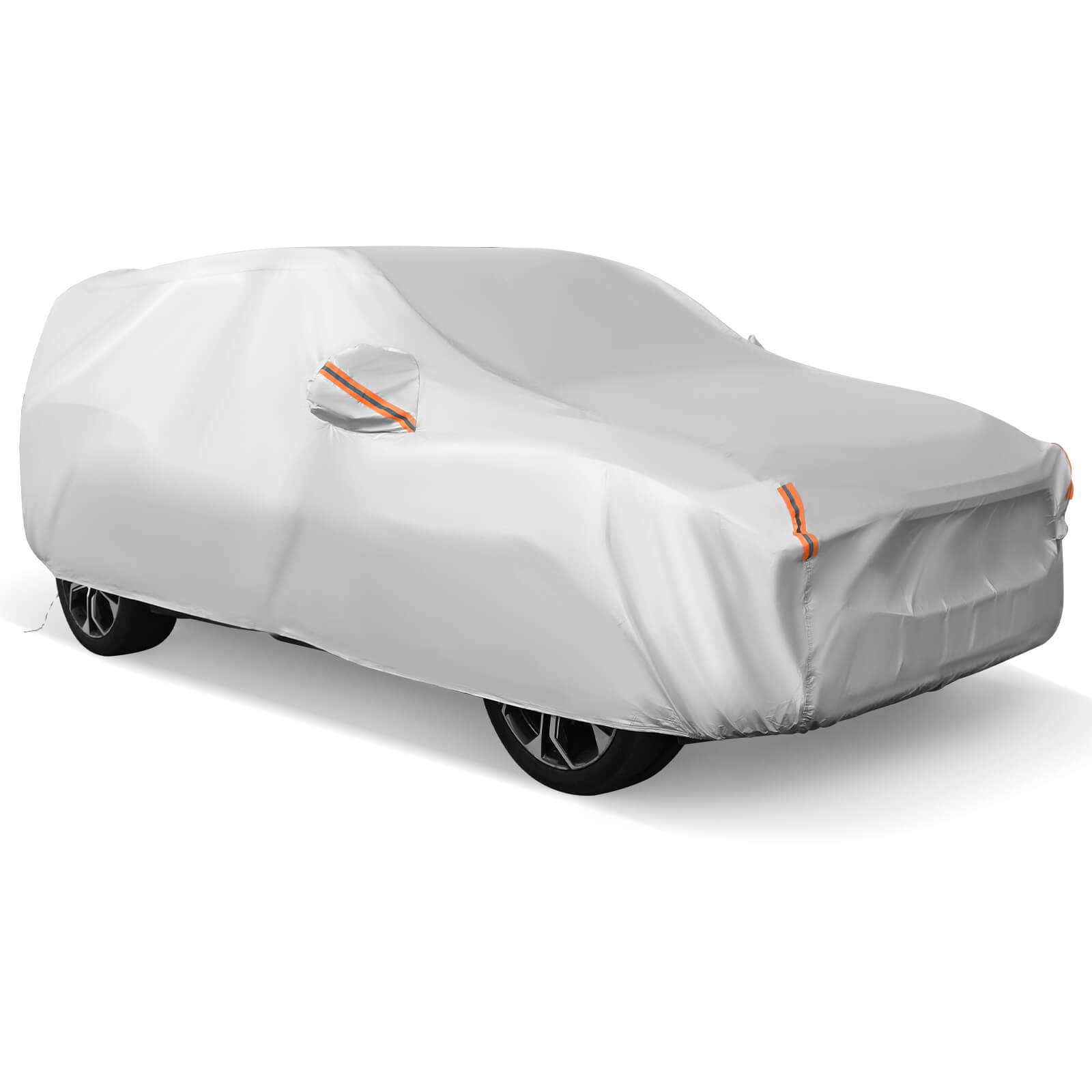 Costway - 190" Car Cover for Automobiles Outdoor Full Cover with Cotton Lining Waterproof - Silver