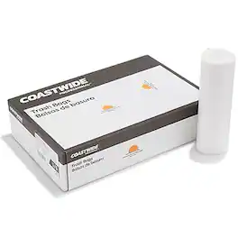 Coastwide Professional - 50-56 Gallon Trash Bag, 43" x 48", High Density, 22 mic, 150 Bags/Box - Natural