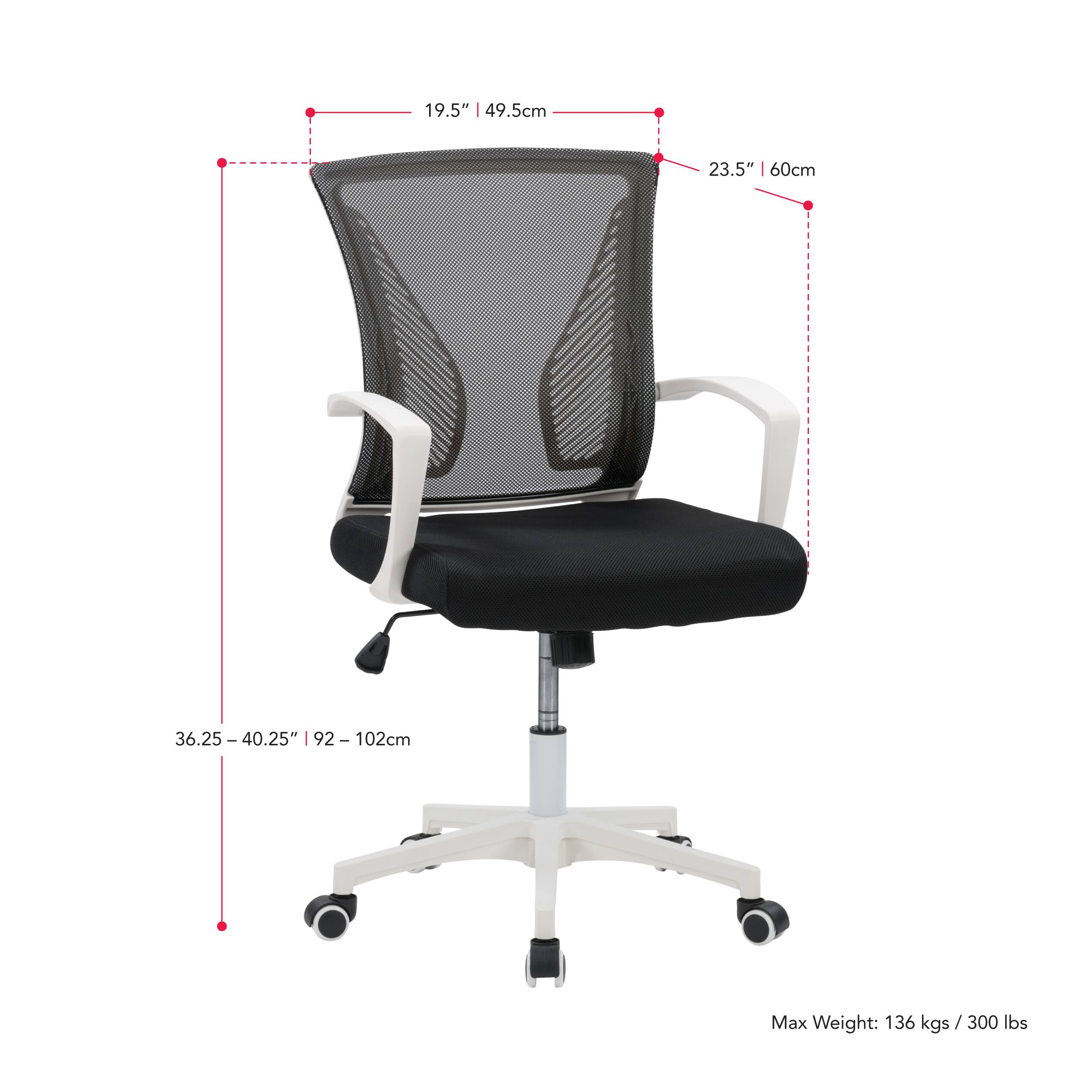 Alt View 15. CorLiving - Workspace Mesh Back Office Chair - Black and White.
