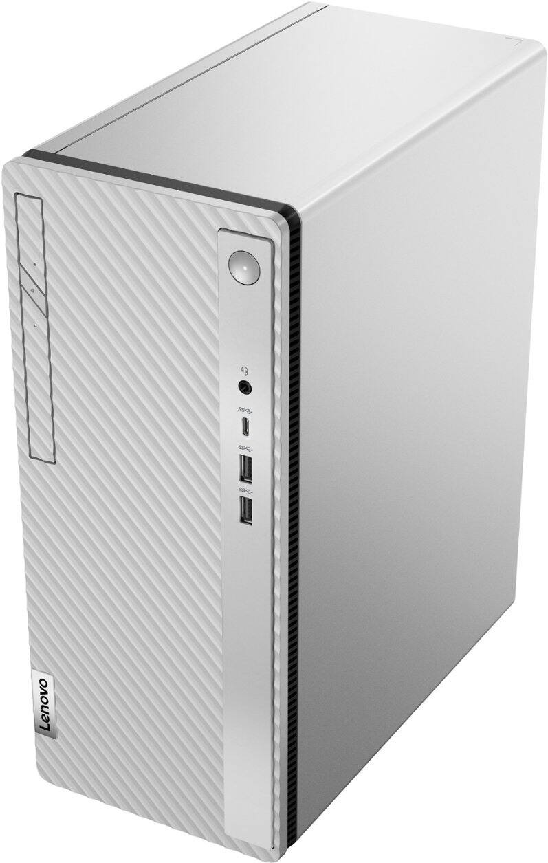 Alt View 4. Lenovo - IdeaCentre 5i Desktop (i5-12400, 8GB, 512GB SSD, Intel UHD 730, WiFi 6E, Bluetooth 5.3, Win 11 Home) - Cloud Grey.