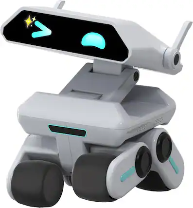 Front. YONBO - AI Tutor with ChatGPT, Multilingual Learning Robot for Kids,Companion for Homework & Science, Parental App Control,Grey - Gray.