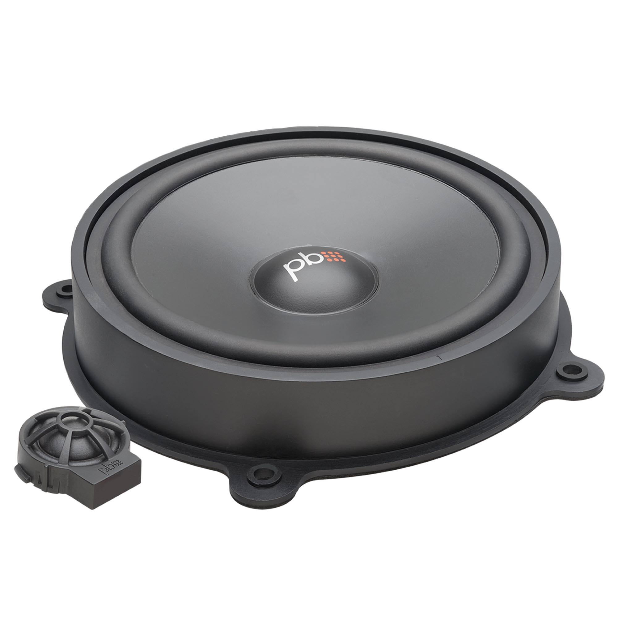 Alt View 1. Powerbass - PowerBass OE8C-T3Y TESLA OEM Replacement 8" Component System - Black/Gray.