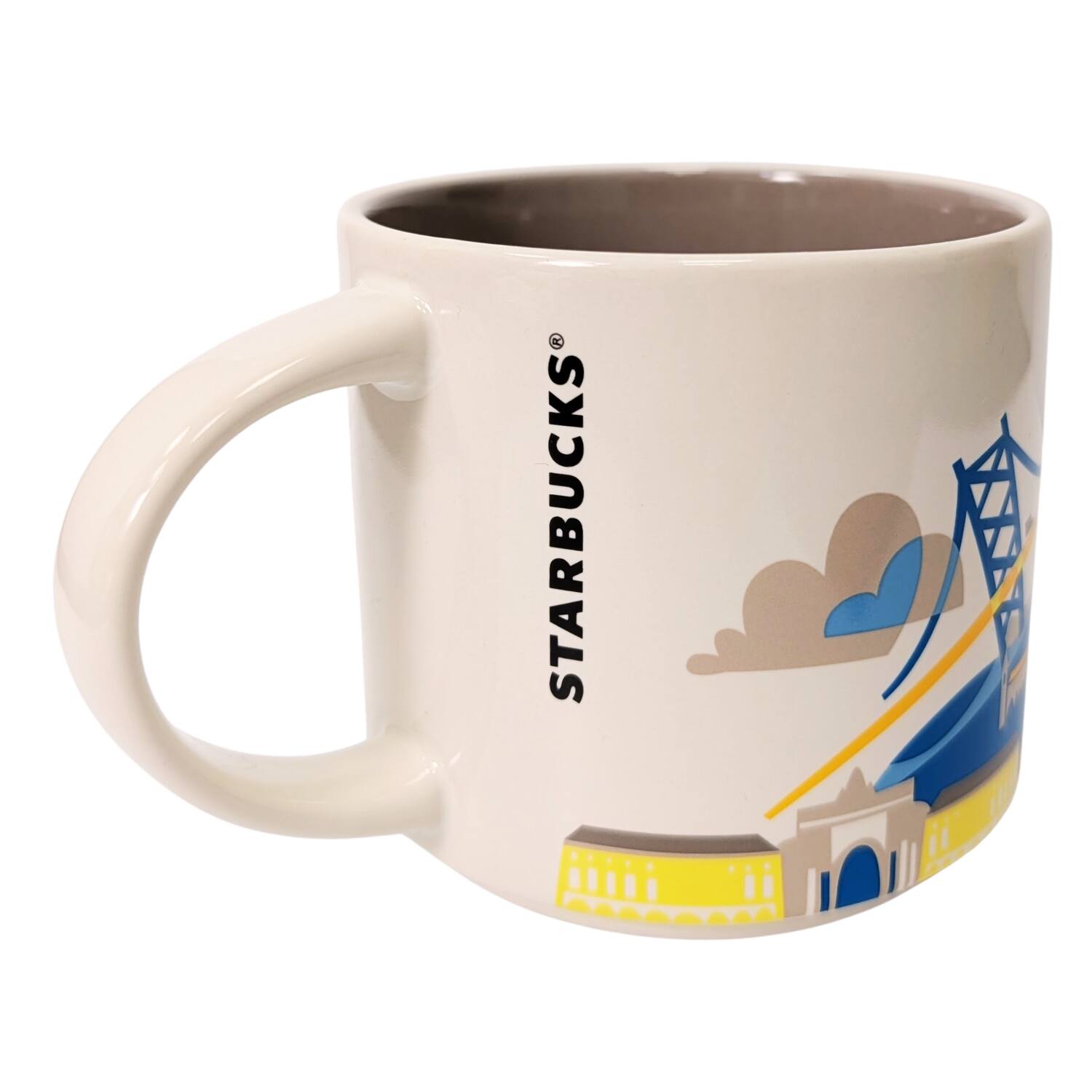Back. Starbucks - Starbucks You Are Here Series Lisboa Ceramic Mug, 14 Oz - Gray.