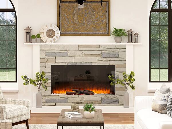 Alt View 2. LOVMOR - 6 Pack Faux Stone Wall Covering Panels for Interior and Exterior Decor PU Stone Veneer - Brown Stone Rock.