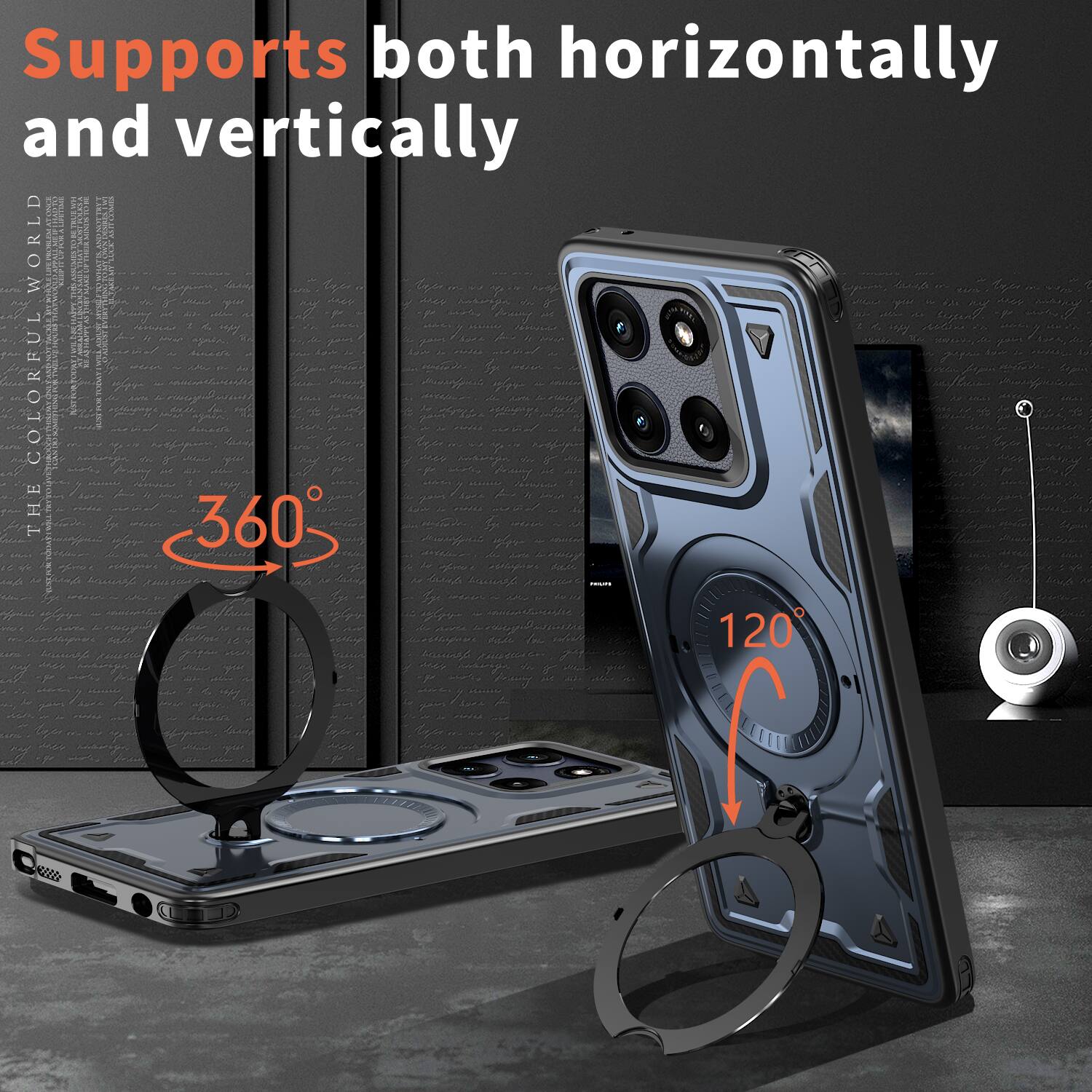 Supports both horizontally and vertically