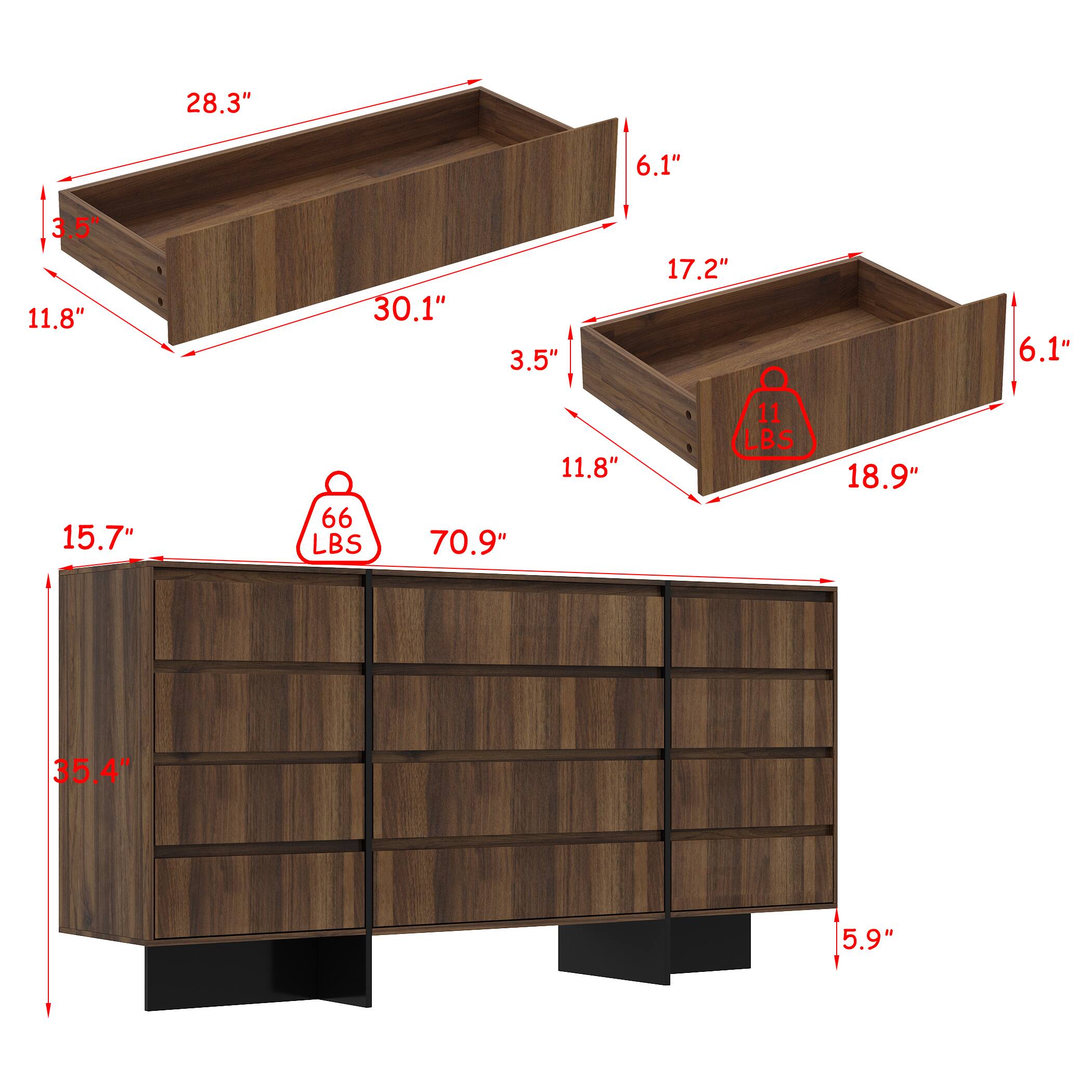28.3" 6.1" 3.5" 11.8" 30.1" 3.5" 17.2" 6.1" 15.7" 66 LBS 70.9" 11.8" 11 LBS 18.9" 35.4" 5.9"