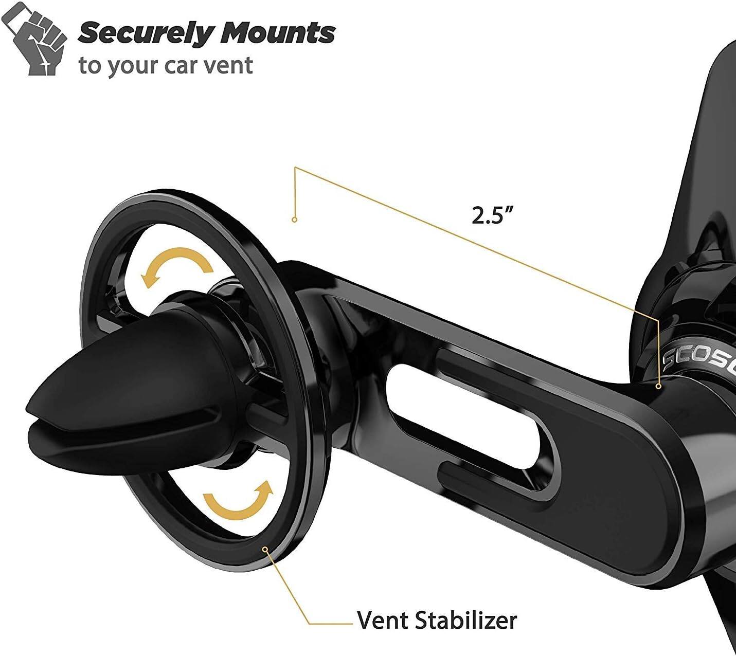 Securely Mounts to your car vent

2.5" CCOS Vent Stabilizer