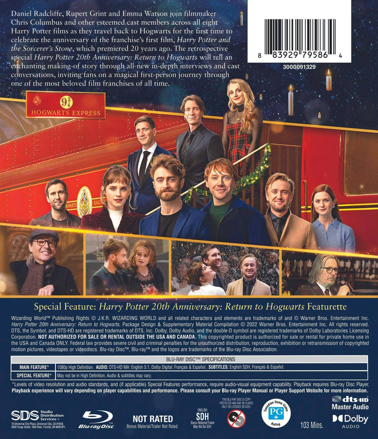 Back. Harry Potter 20th Anniversary - Return to Hogwarts [Blu-ray].