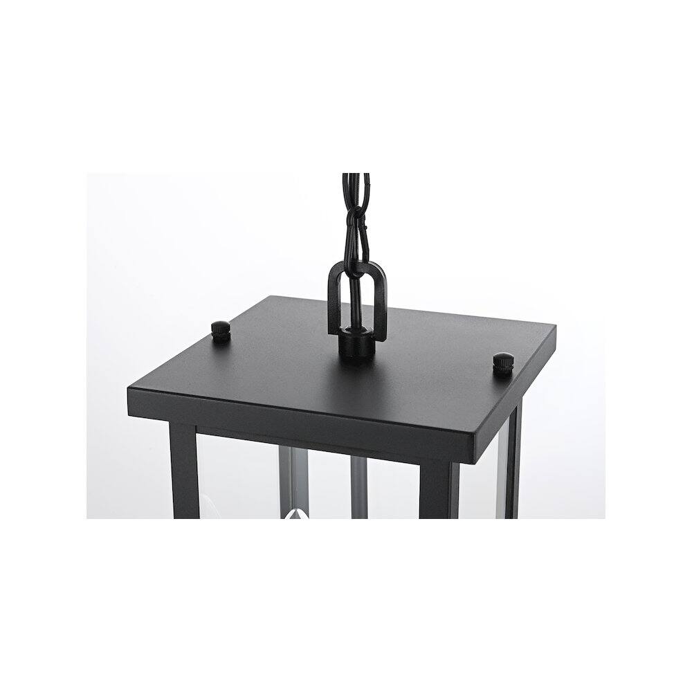 Alt View 4. Elegant Lighting - Venango 7 inch Outdoor Pendant in Black - Black.