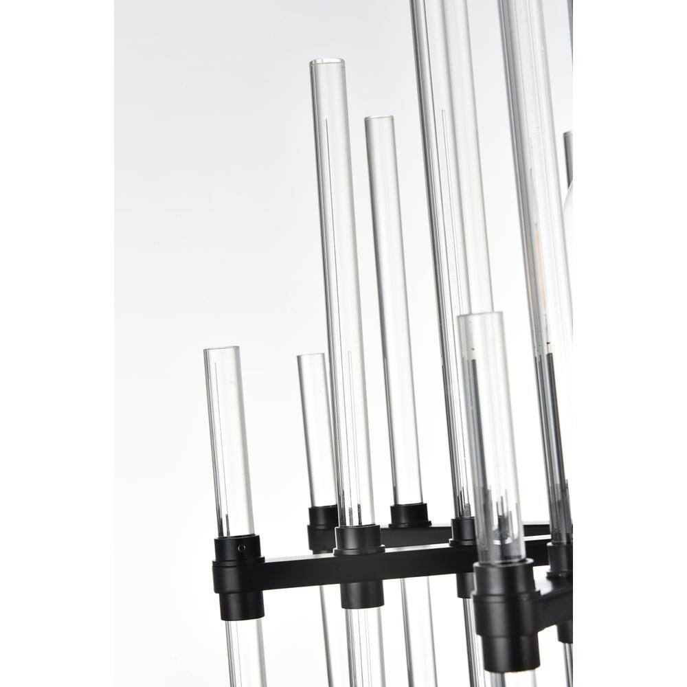 Alt View 3. Elegant Lighting - Sienna 17 inch crystal rod pendant in black - Black.