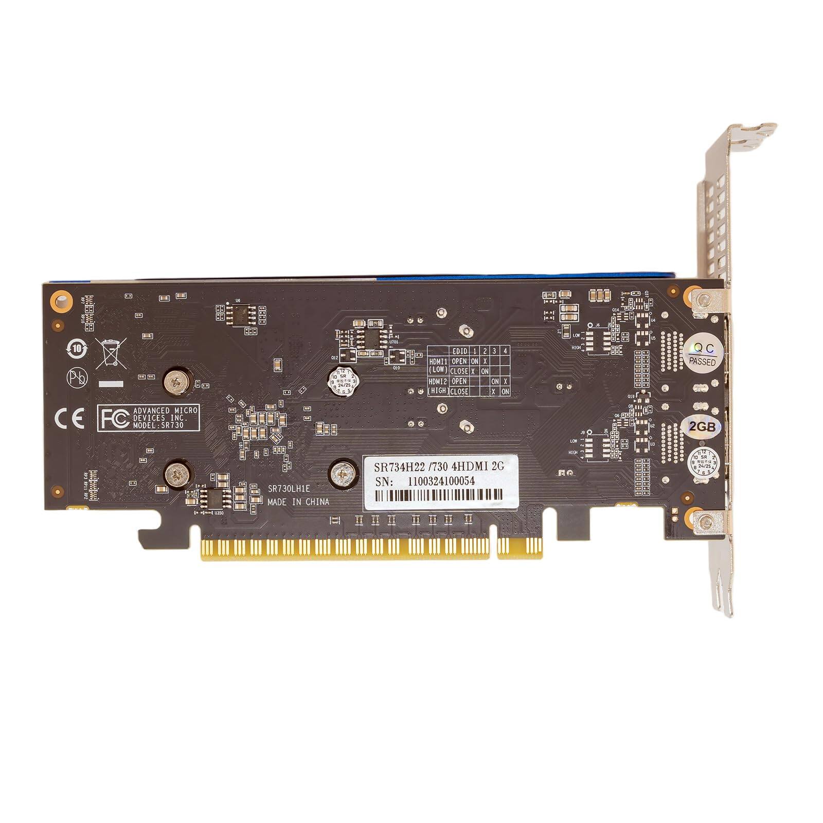 Sure, here is the corrected and grouped text from the image:

---

**Advanced Micro Devices Inc.**

**Model: SK730**

**CDID: 1 2 I**

**OPEN ON LOW CLOM T ON M1? OPEN OR NEGH CLOSE ON C**

**PASSED 2GB**

**SR730LH1E**

**MADE IN CHINA**

**SR734H22 /730**

**4 HDMI 2C**

**SN: 1100324100054**

**122 / 730 4HDMI 2G**

**100324100054**

**2GB**

**CE**

**FC**

**OC**

**PASSED**

**SR734H22 /730**

**SN: 1100324100054**

**MADE IN CHINA**

**SR730LH1E**

**122 / 730 4HDMI 2G**

**100324100054**

---

This text includes model numbers