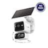 TP-Link - Tapo Wireless Dual-Camera Security, Pan-Tilt, 360° Viewing, 2K Crystal-Clear Video, Solar Charged - No Monthly Fee - White