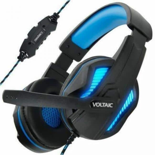 Accessory Power - Enhance Voltaic Pro Gaming Headset - Stereo - USB - Wired - 32 Ohm - 20 Hz to 20 kHz - Over-the-ear - Binaural - Red