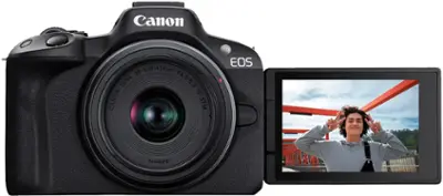 Canon - EOS R50 4K Video Mirrorless Camera with RF-S 18-45mm f/4.5-6.3 IS STM Lens - Black