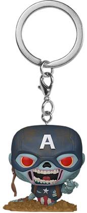 Funko - Keychain: Marvel Zombies - Zombie Captain America - Collectibles - Multicolor
