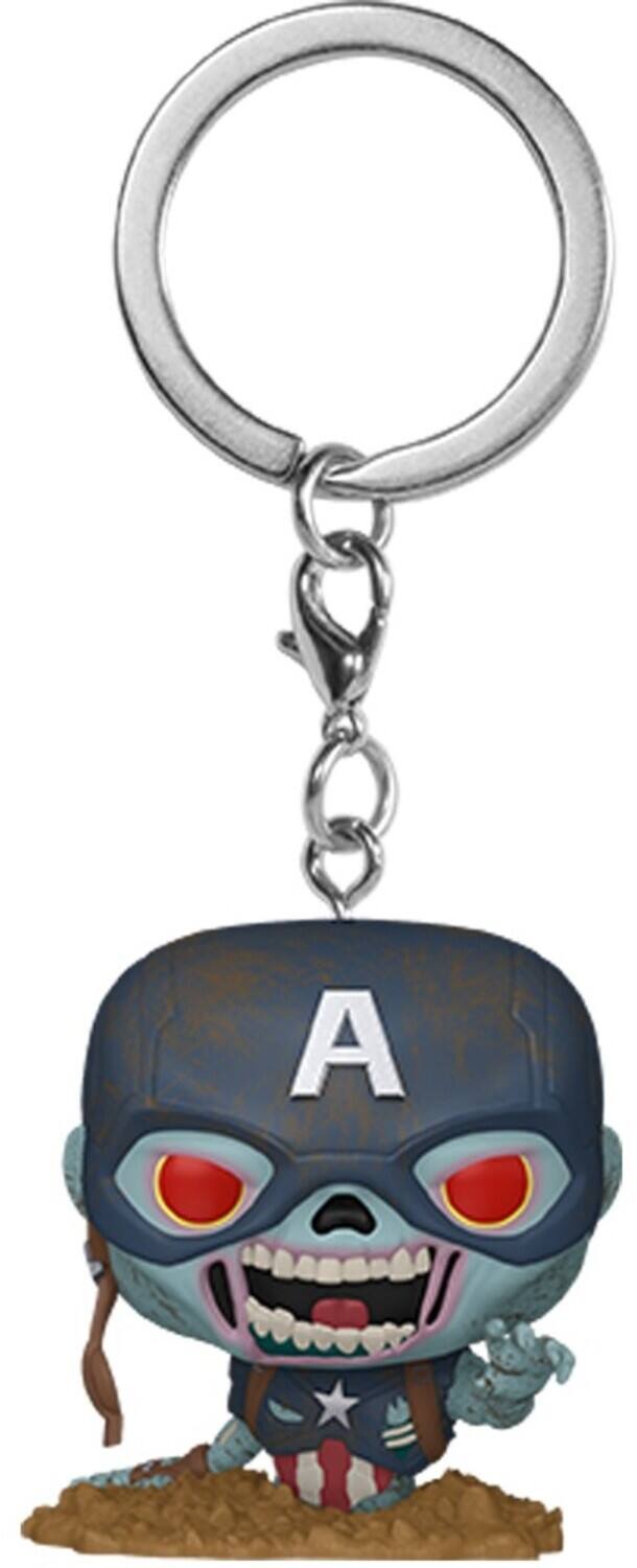 Funko - Keychain: Marvel Zombies - Zombie Captain America - Collectibles - Multicolor
