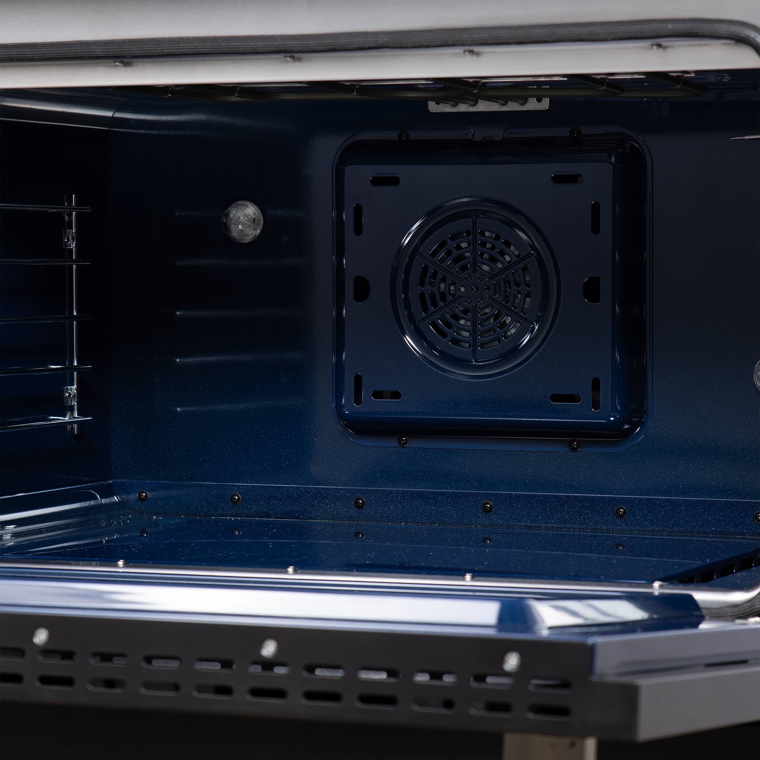 Alt View 12. Forno Appliances - Massimo 5.36 Cu. Ft. Freestanding Dual Fuel True Convection Range with Air Fryer Basket - Black.