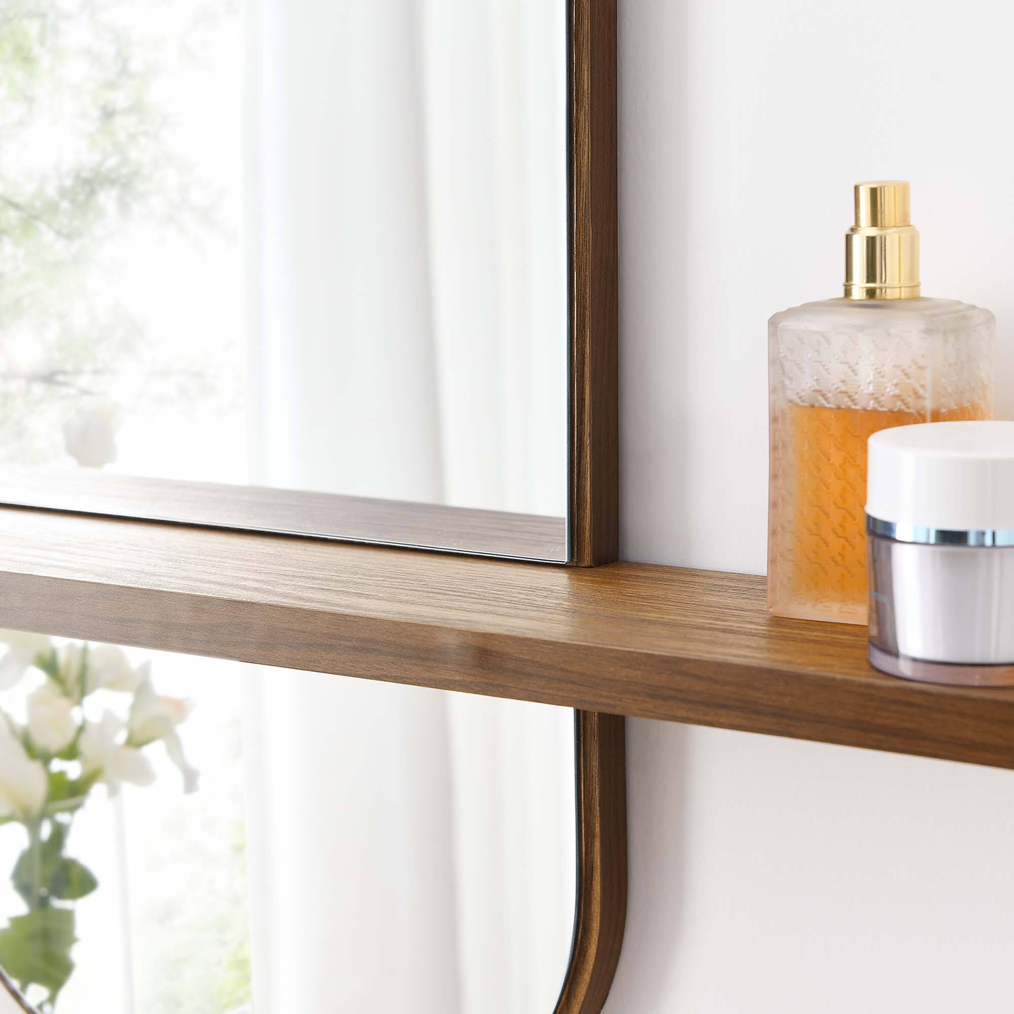 Alt View 2. Modway - Solstice Mirror by Modway - Walnut.