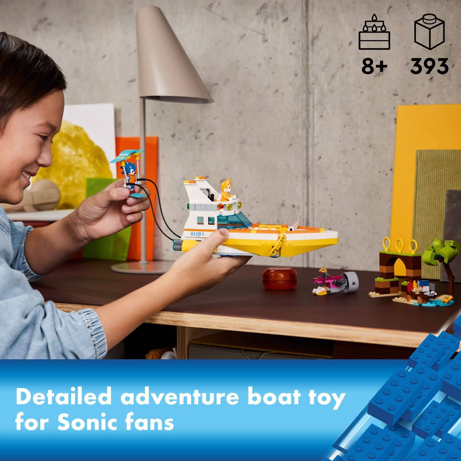 LEGO Sonic the Hedgehog: Tails’ Adventure Boat Video Game Toy Building ...