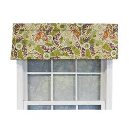 RLF Home - Selene Tailored 100% Cotton with Fully Lined 3" Rod Pocket Valnance for Windows 50" x 14" - Multi