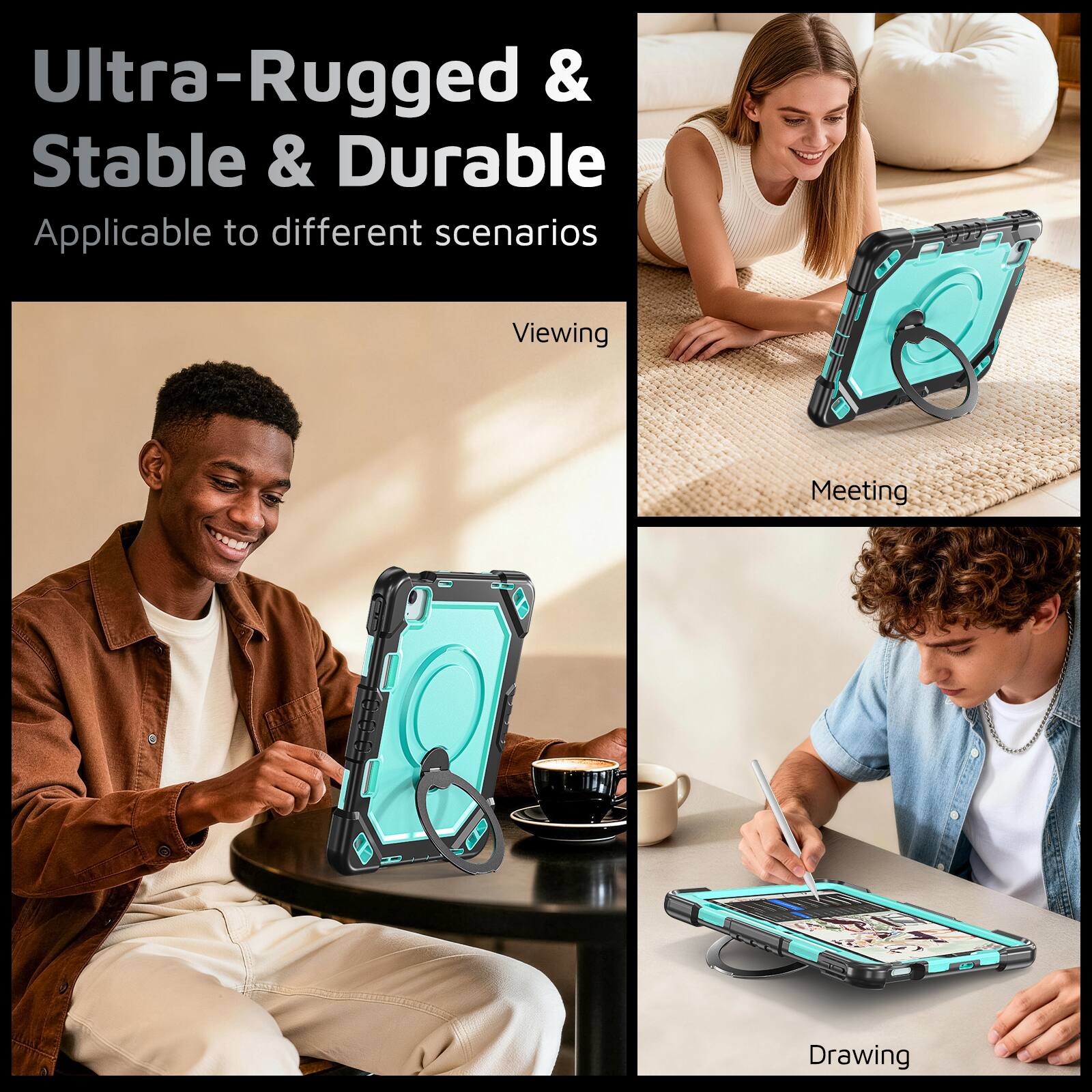 Ultra-Rugged & Stable & Durable  
Applicable to different scenarios  

Viewing  
Meeting  
Drawing