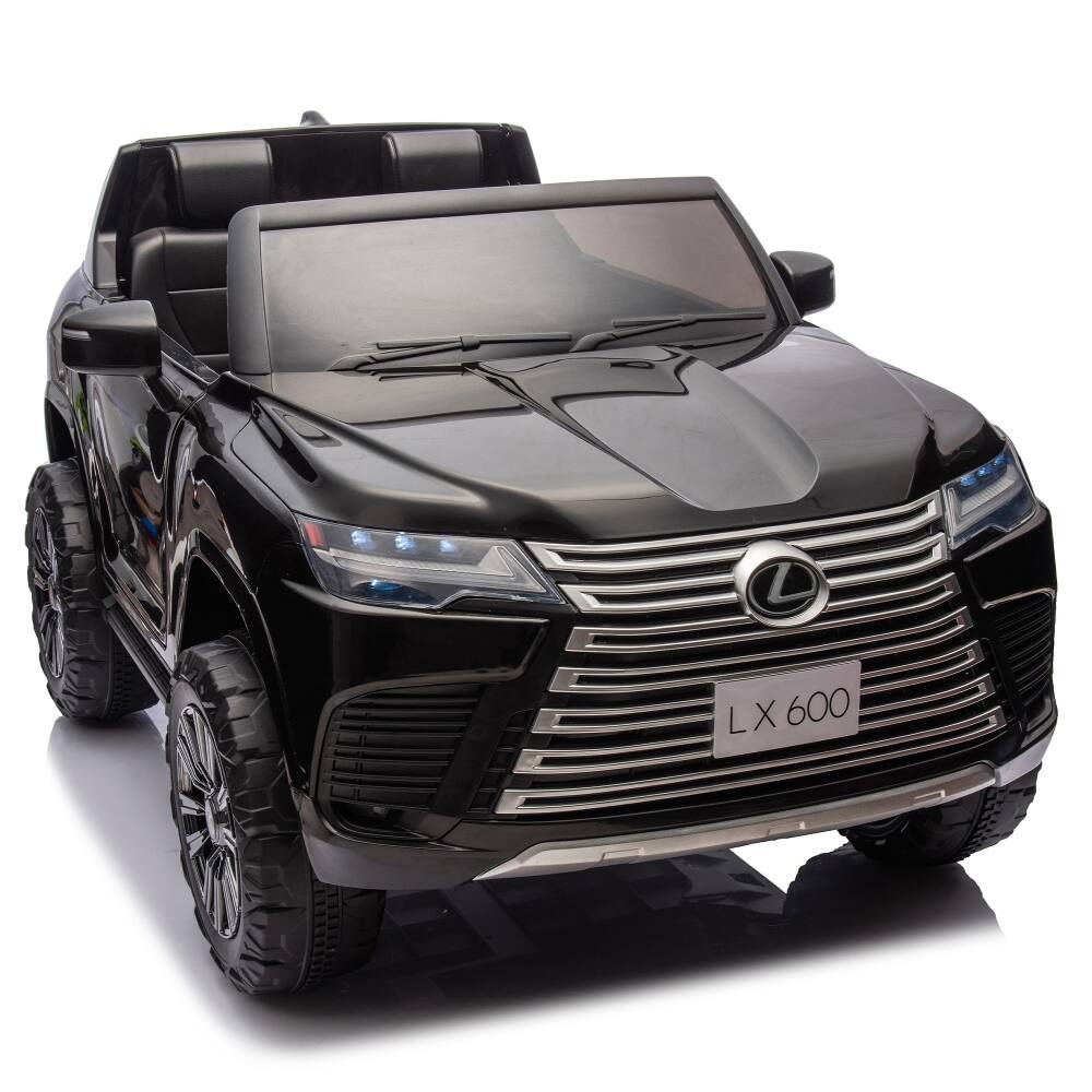 Back. Ropilly - Ropilly Licensed LEXUS LX600 24V Ride On Car With Remote 2 Seater Kids Car Black.