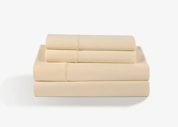 Front. Bedgear - Dri-Tec Moisture-Wicking Sheet Sets- Full - Champagne.