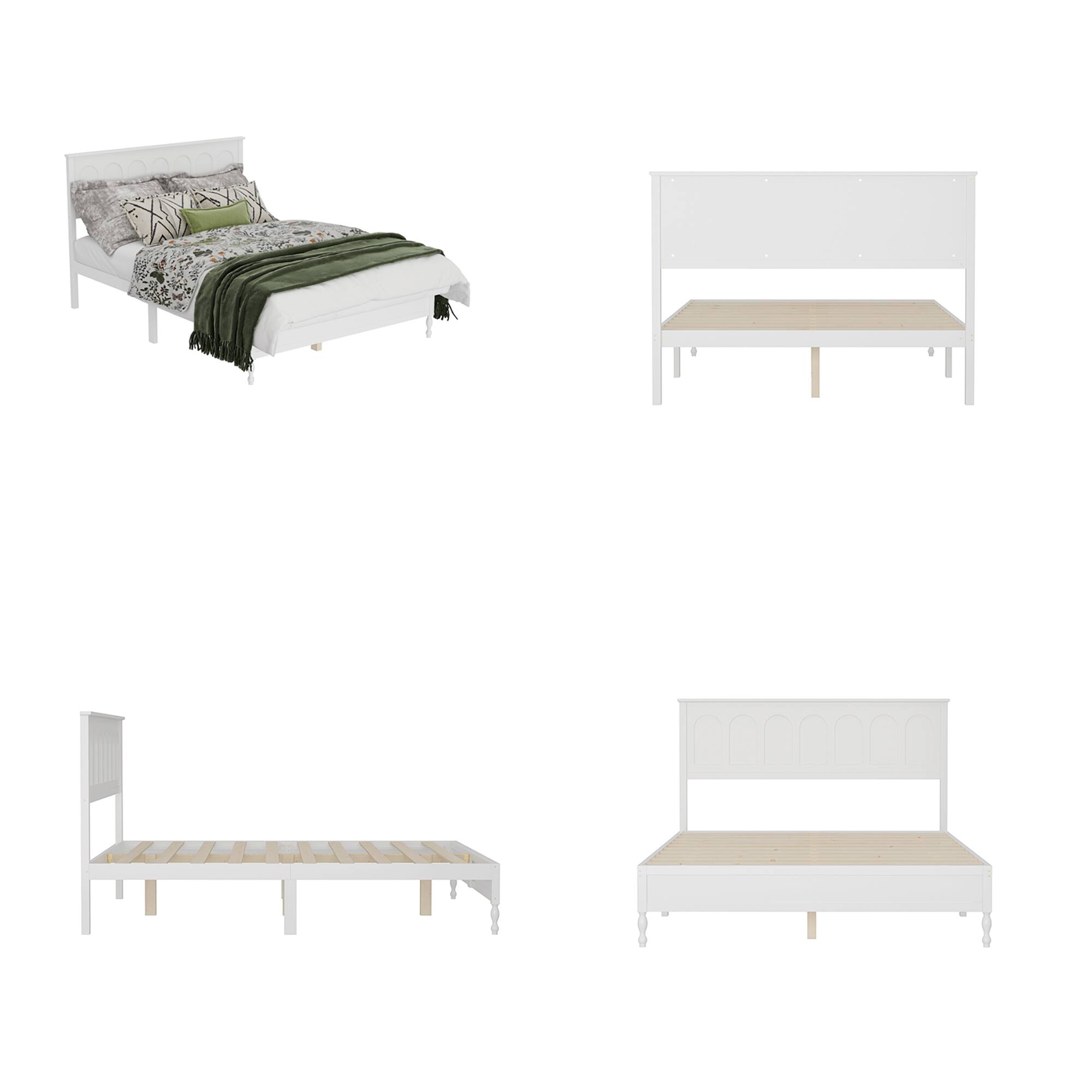 Alt View 8. FUFU & GAGA - FUFU&GAGA Steel - Frame Storage Bed: LED Lights, Multi - Drawer & Modern Style - White.