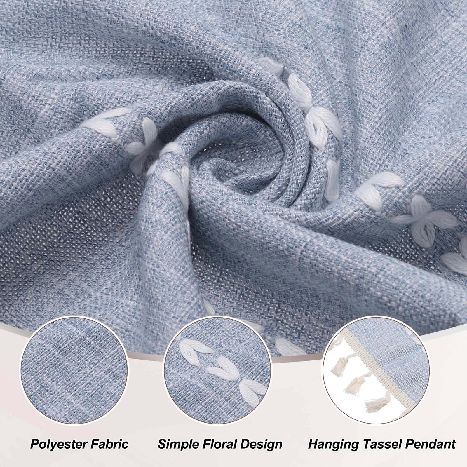 Polyester Fabric Simple Floral Design Hanging Tassel Pendant
