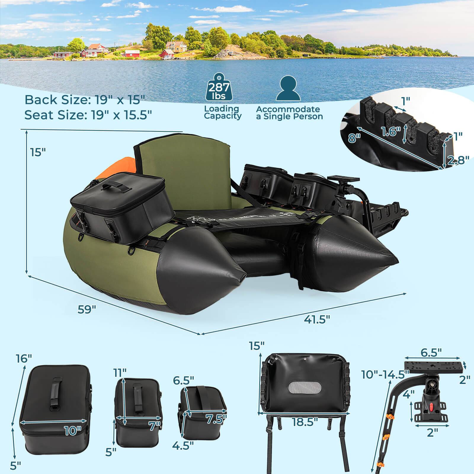 Back Size: 19" x 15"  
Seat Size: 19" x 15.5"  

Loading Capacity: 287 lbs  
Accommodate a Single Person  

15"  
8"  
1.6"  
1"  
2"  
2.8"  
59"  
41.5"  
16"  
11"  
6.5"  
15"  
6.5"  
10"-14.5"  
4"  
2"  
5"  
10"  
5"  
7"  
7.5"  
4.5"  
18.5"  
2"