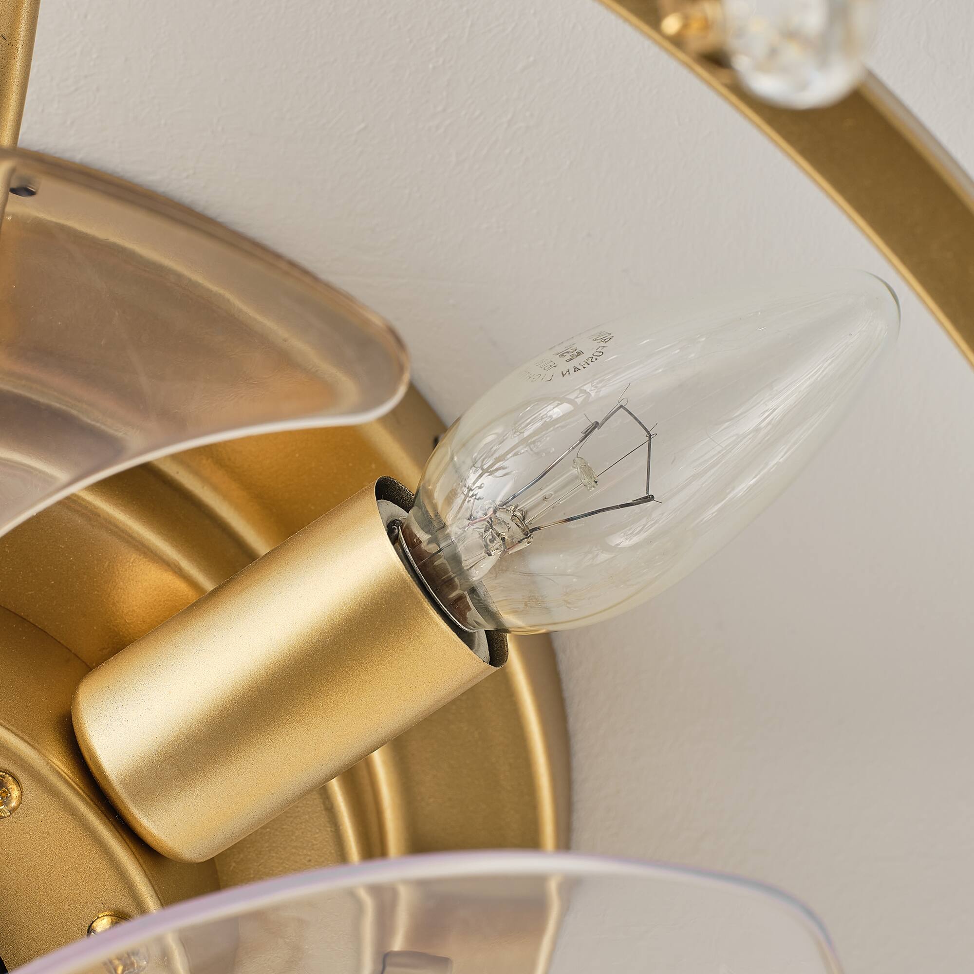 Alt View 9. Parrot Uncle - 23" Modern 4-Light Crystal Low-Profile Flush Mount Ceiling Fan with Remote - Gold.