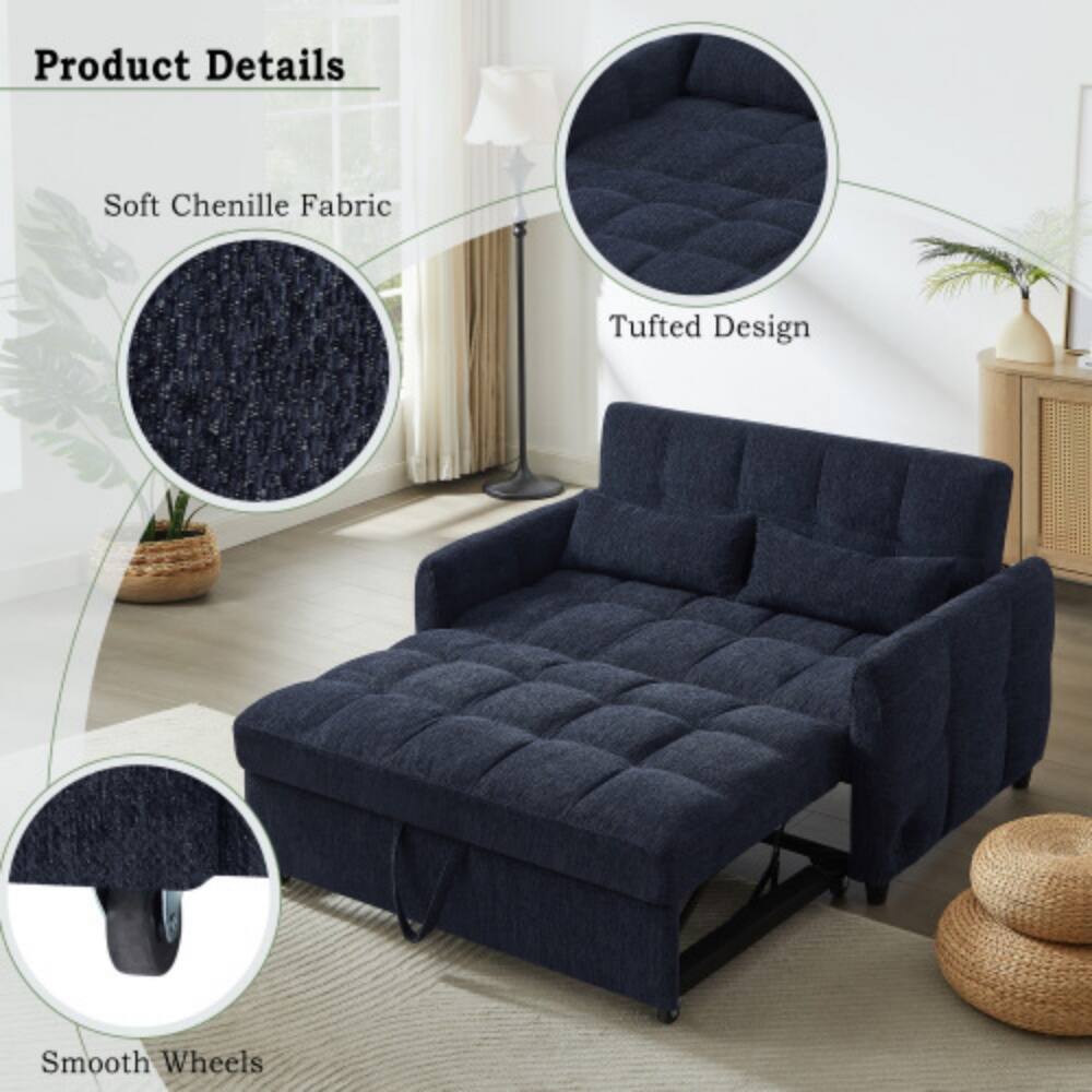 Product Details  
- Soft Chenille Fabric  
- Tufted Design  
- Smooth Wheels