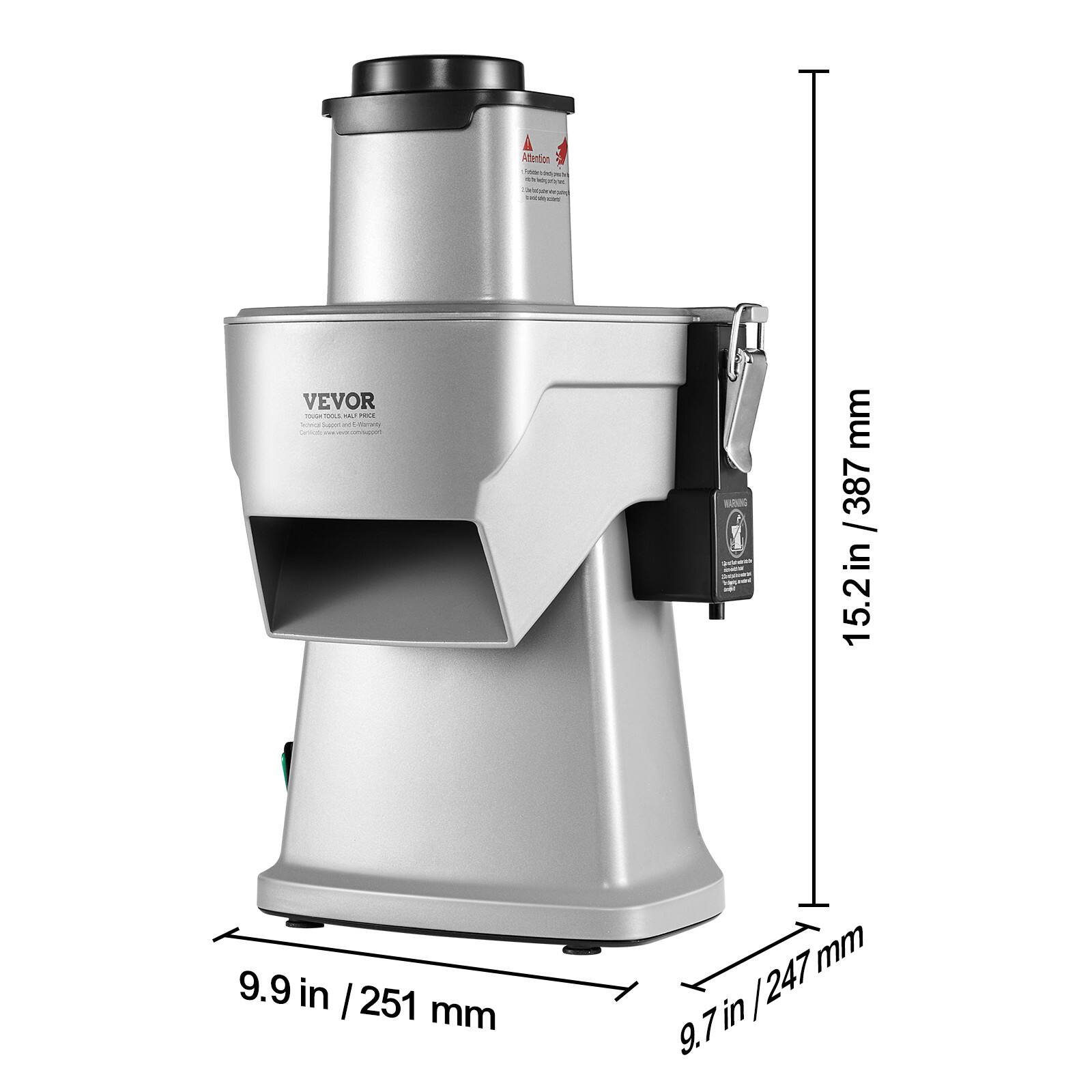 - VEVOR
- 15.2 in / 387 mm
- 9.9 in / 251 mm
- 9.7 in / 247 mm