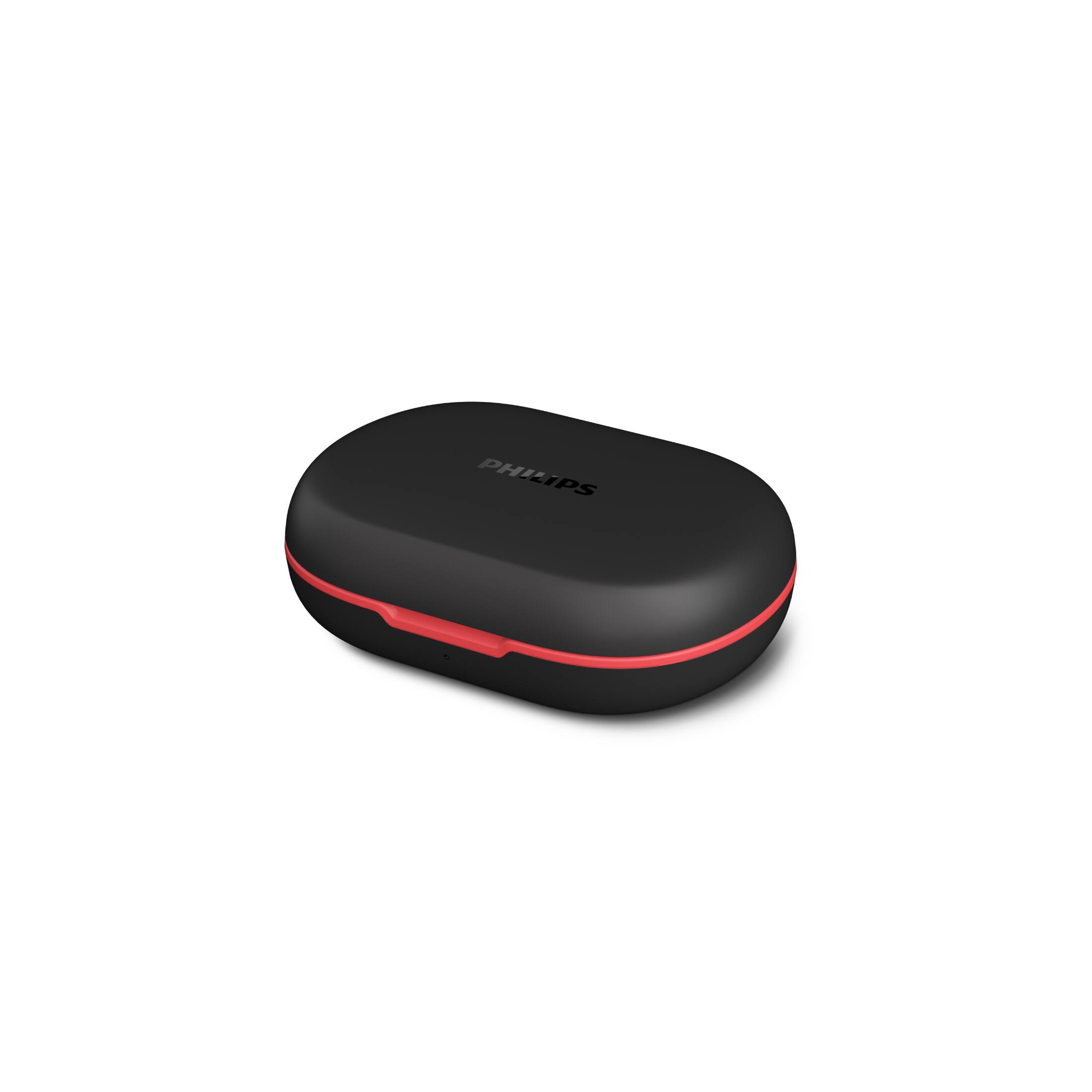 Alt View 1. Philips - A6709 True Wireless Open-Ear Air Conduction Sports Headphones with LED Safety Lights - Black.