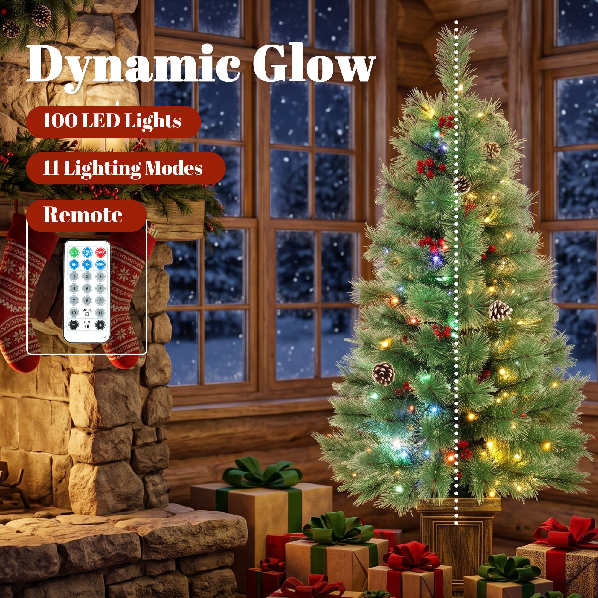 Dynamic Glow  
100 LED Lights  
11 Lighting Modes  
Remote  
ON  
OFF