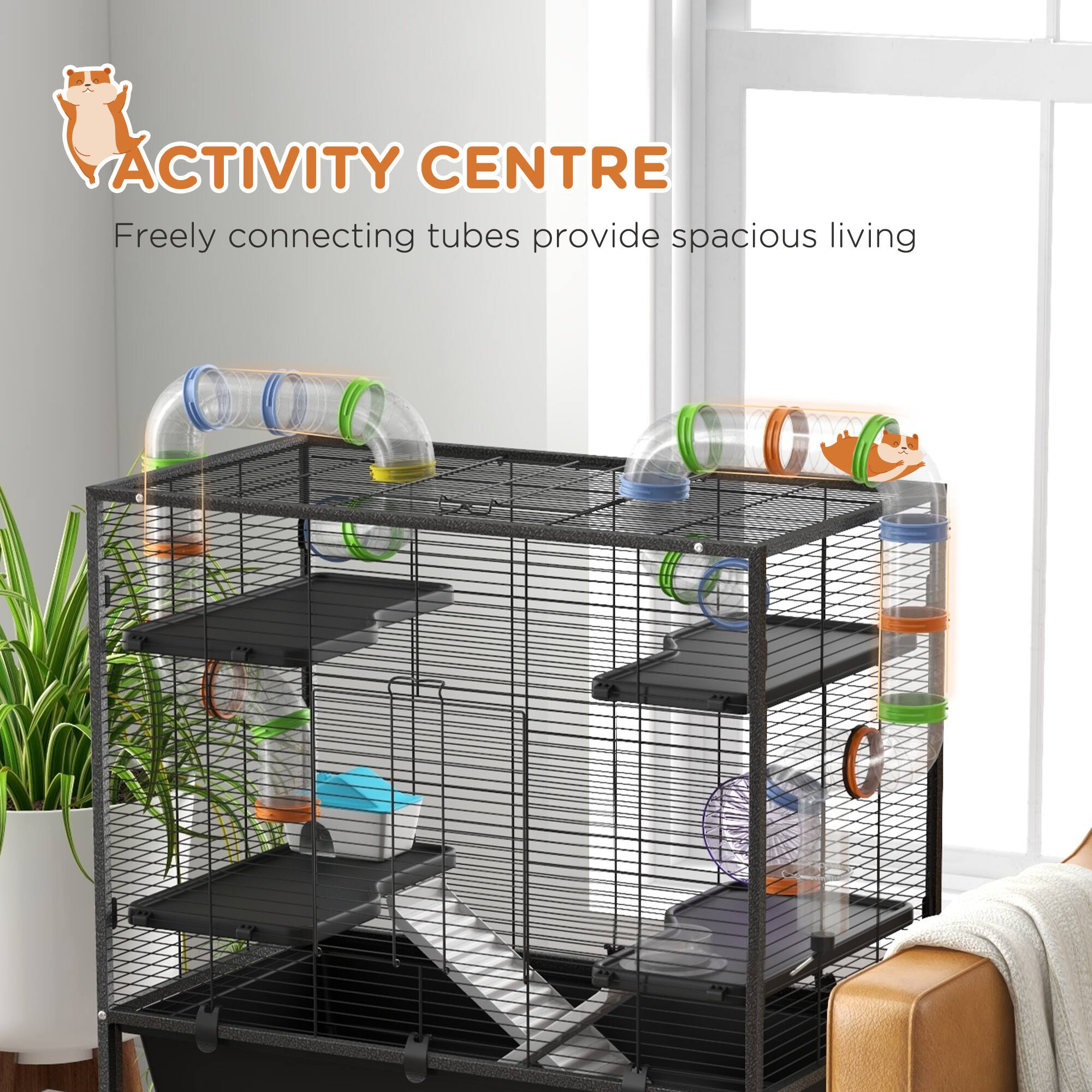 ACTIVITY CENTRE  
Freely connecting tubes provide spacious living