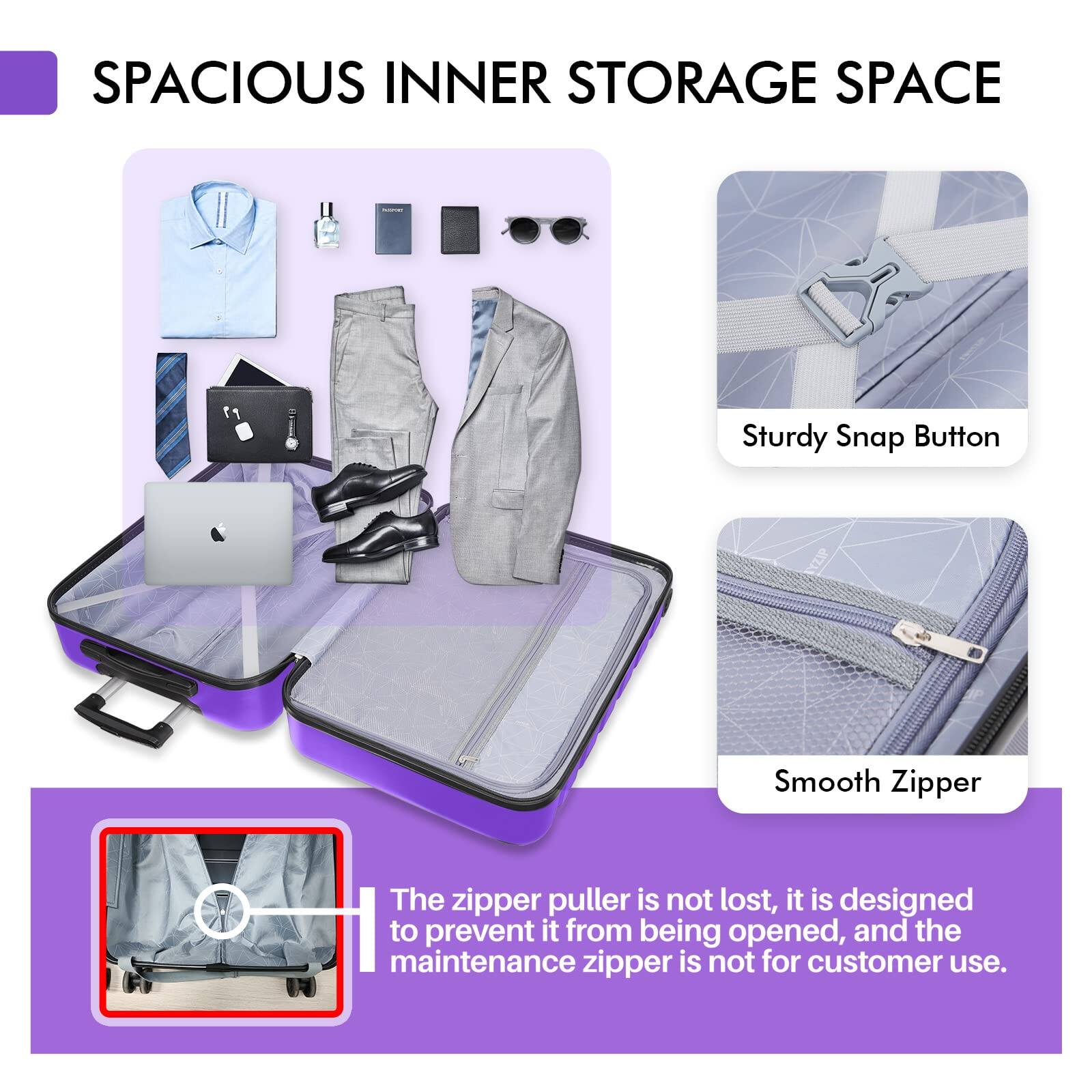 SPACIOUS INNER STORAGE SPACE

Sturdy Snap Button  
Smooth Zipper  

The zipper puller is not lost, it is designed to prevent it from being opened, and the maintenance zipper is not for customer use.