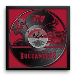 Sporticulture - Tampa Bay Buccaneers Framed 13" x 13" Vinyl Record Art Print - Red