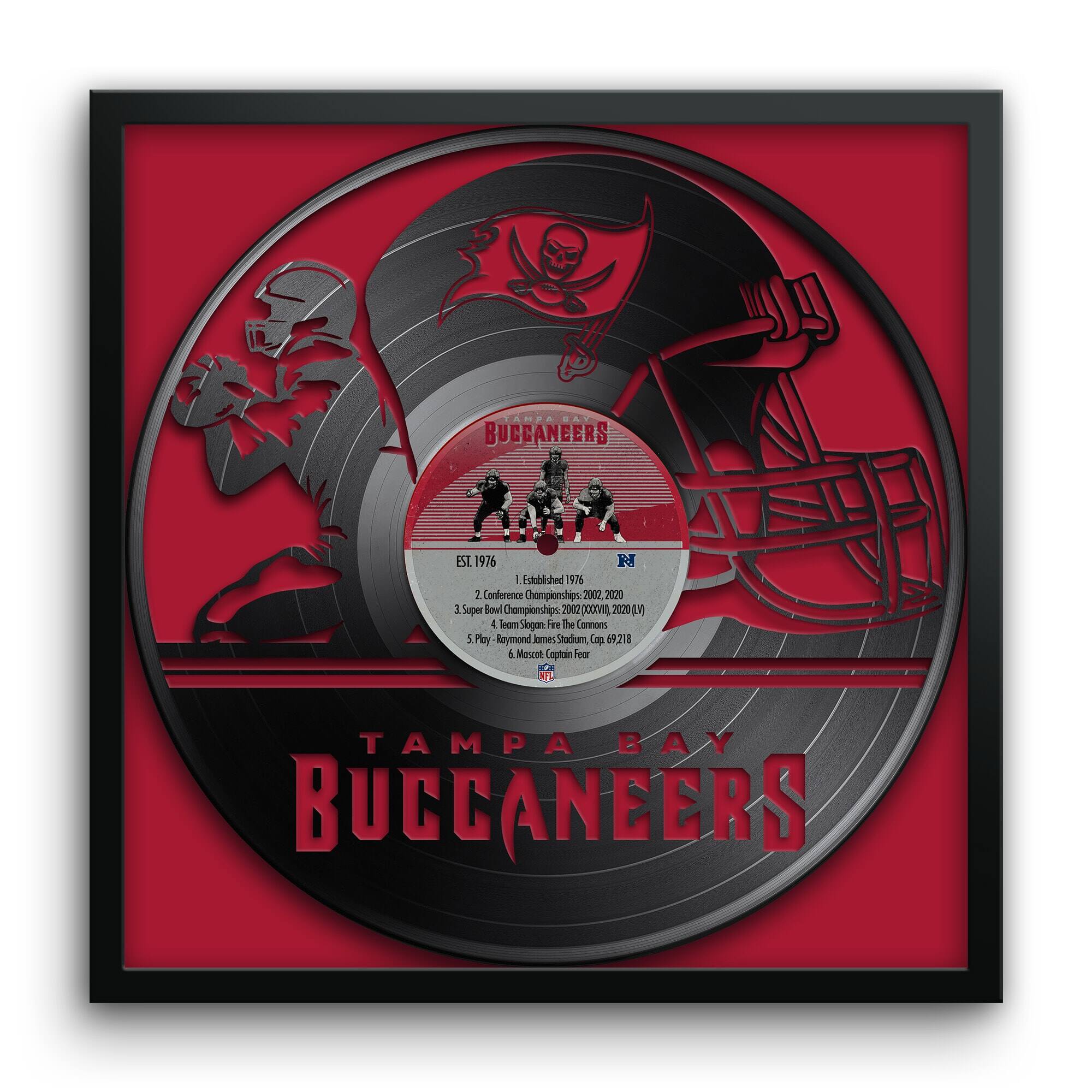 Tampa Bay Buccaneers Framed 13" x 13" Vinyl Record Art Print