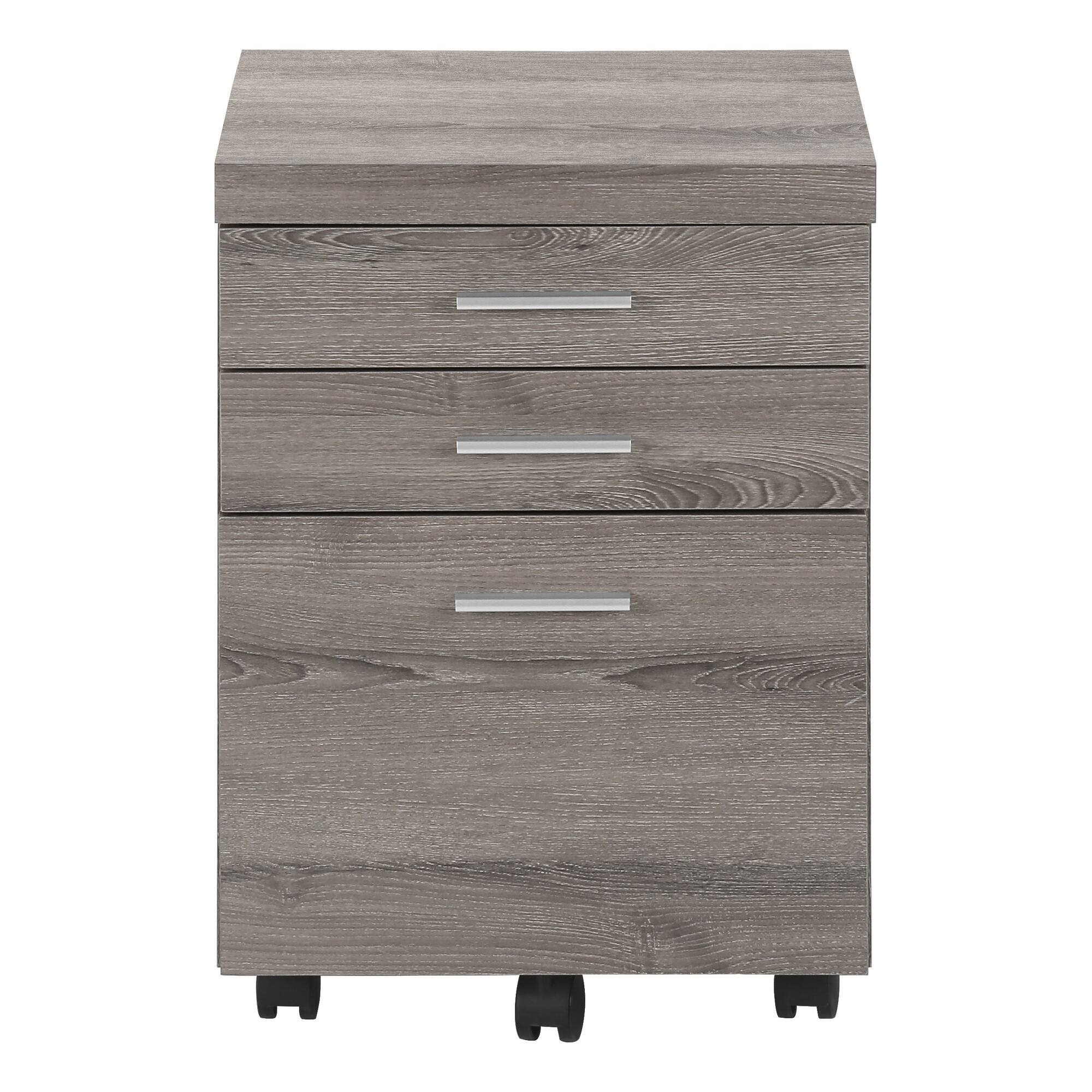 Back. APRILSOUL - Rolling Mobile File Cabinet Storage Drawers Printer Stand Office Work Brown Laminate Contemporary.