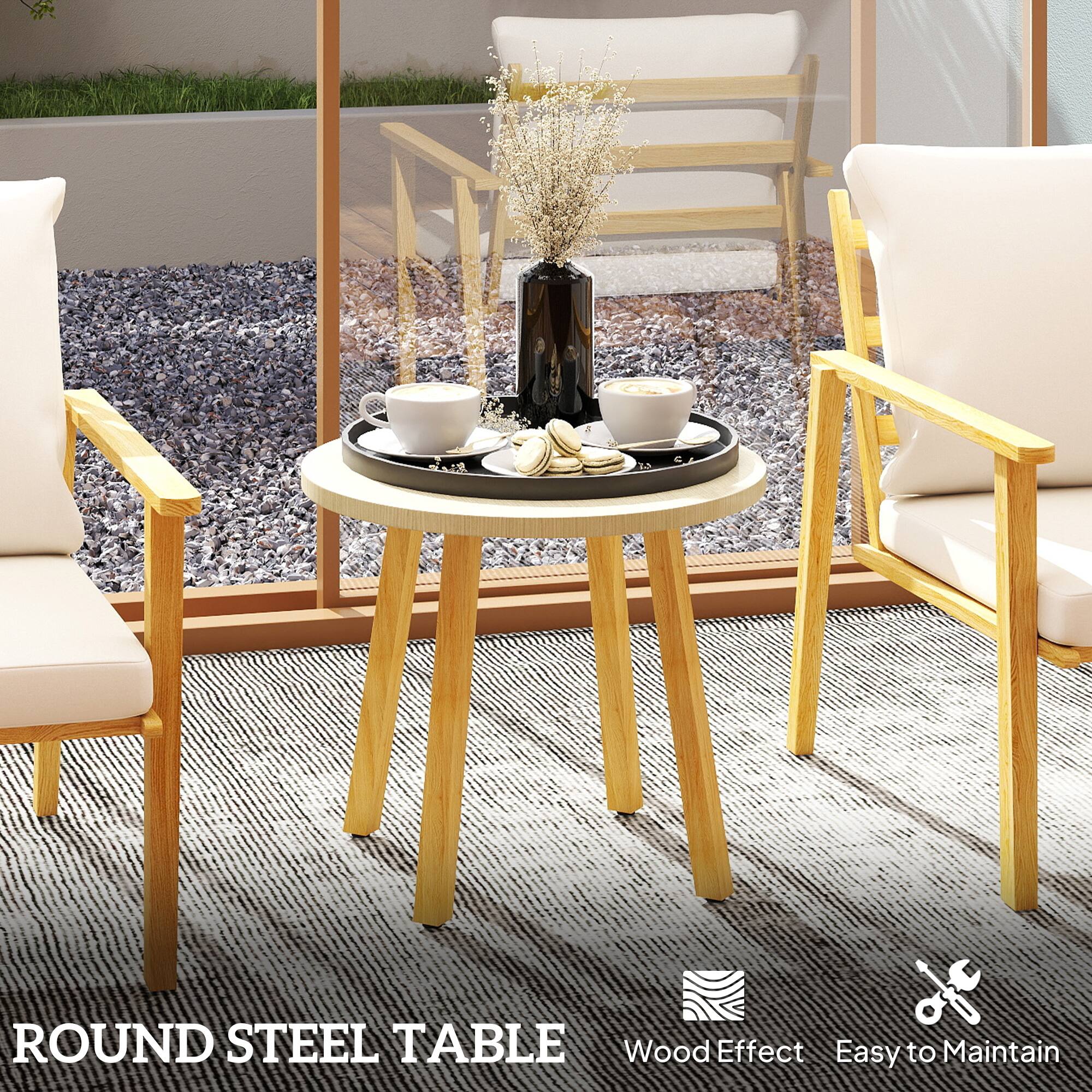 ROUND STEEL TABLE
Wood Effect
Easy to Maintain