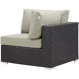 Outdoor Escape - Outdoor Patio Corner With Cushioned Seating And Armrests For Cozy Outdoor Living - Beige