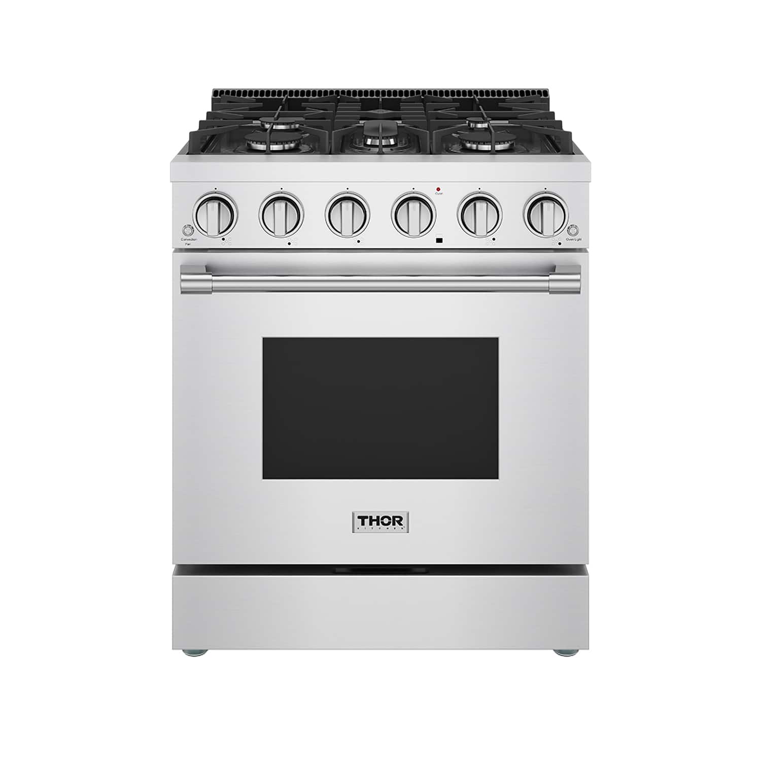 Thor Kitchen - 30 in. Wide 5 Burner 5.0 Cu Ft. Professional Freestanding Gas Range - Stainless Steel