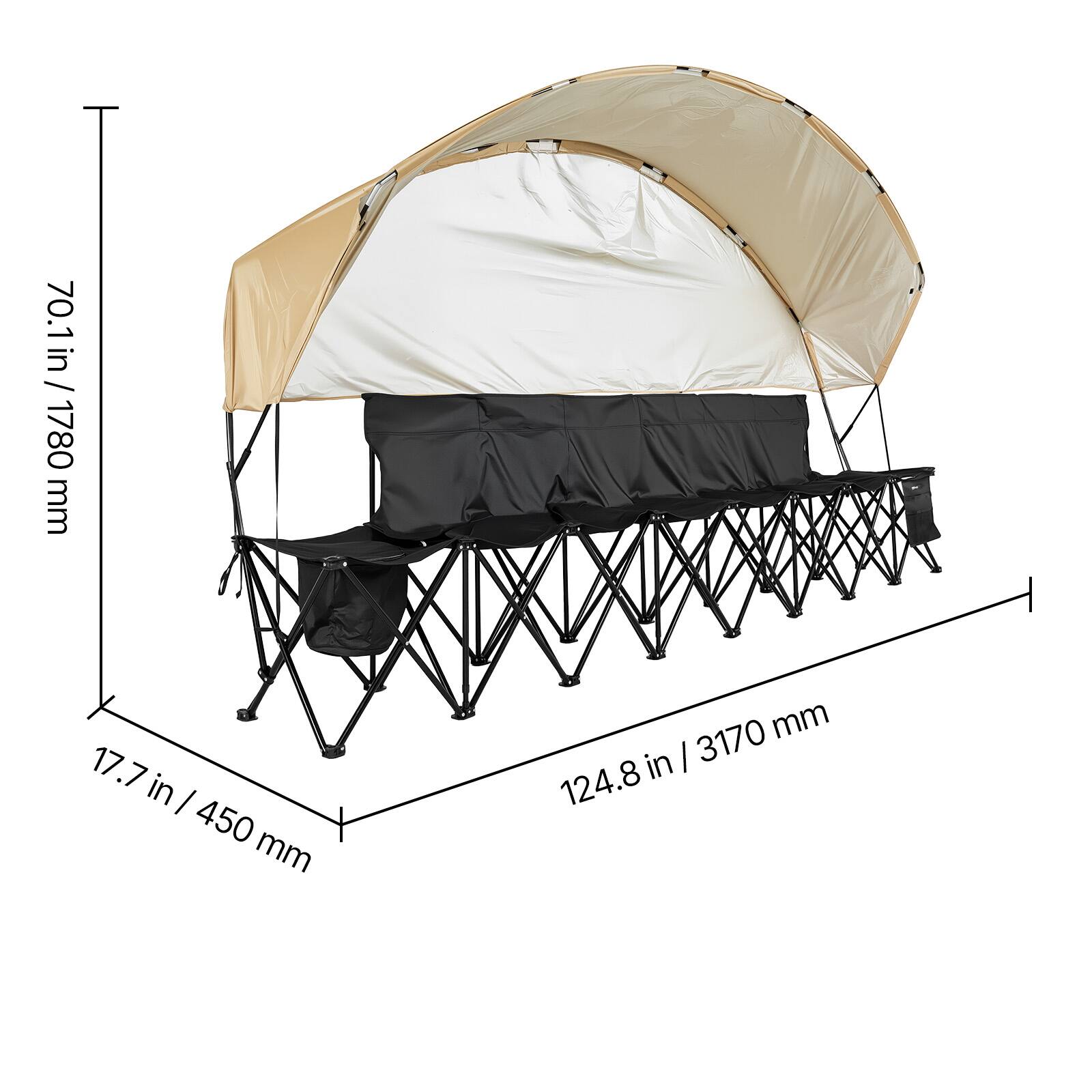 70.1 in / 1780 mm  
17.7 in / 450 mm  
124.8 in / 3170 mm