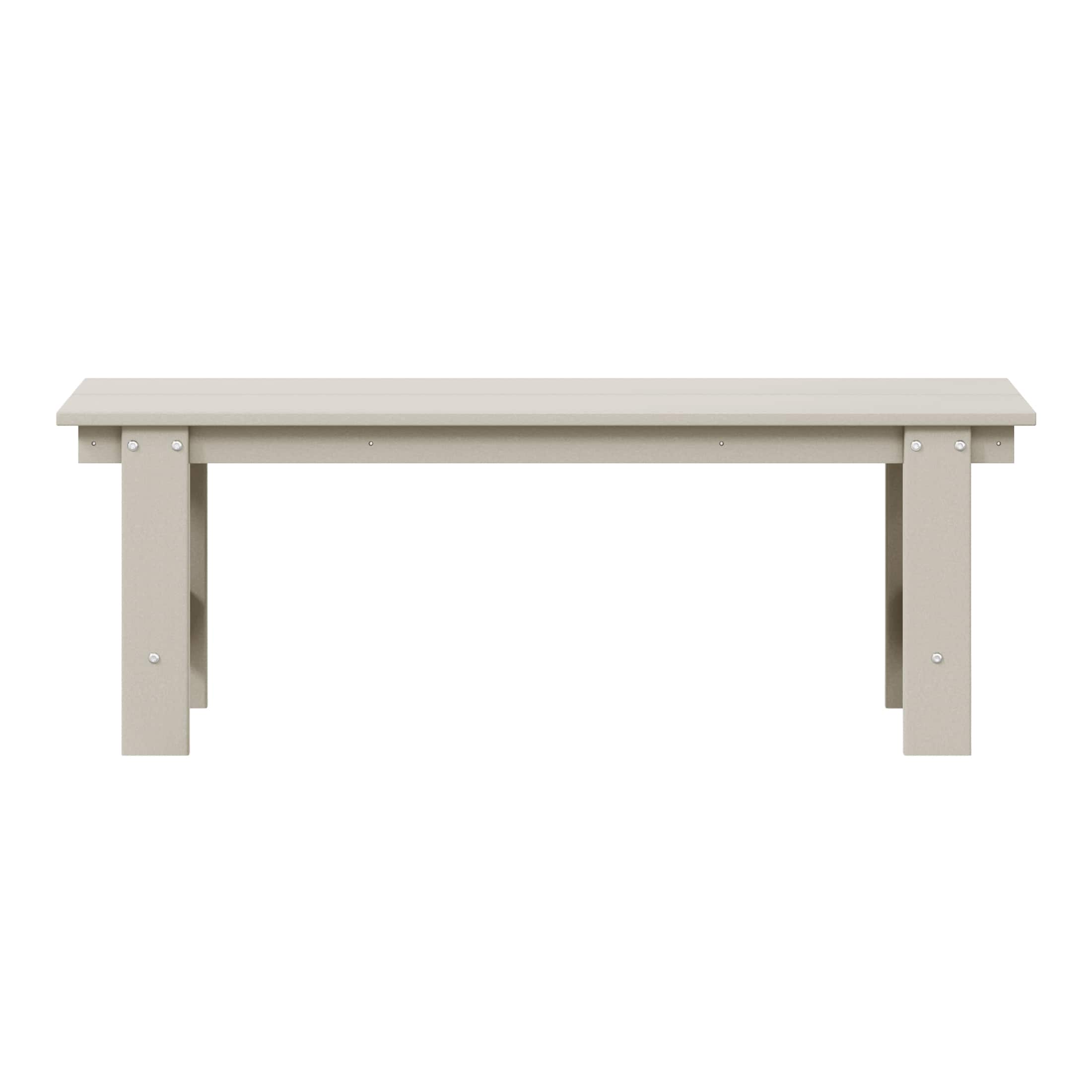 "WestinTrends - Ashore Outdoor HDPE 48"" Modern Backless Patio Bench - Sand" price history on PriceWatchPro